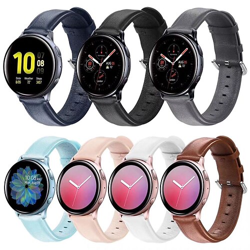 

1 pcs Smart Watch Band for Samsung Galaxy Gear S3 Frontier Gear S3 Classic Watch 42mm Watch 46mm Watch 3 41mm Genuine Leather Smartwatch Strap Classic Clasp Leather Loop Replacement Wristband