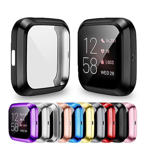 

Soft Plating TPU Protective Clear Watch Case For Fitbit Versa 2 Case Cover Shell Screen Protector