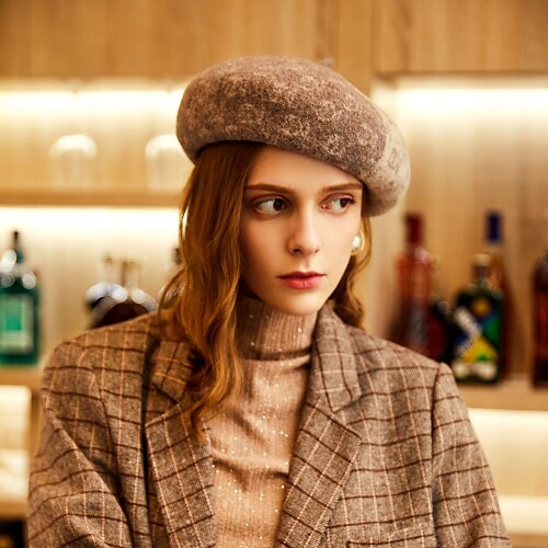 

Wool / Acrylic Headwear with Patterned / Color Block 1pc Casual Headpiece
