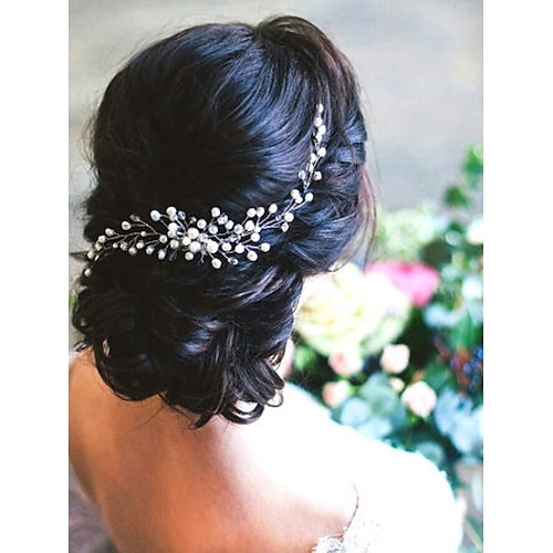 

Bridal Hair Combs Crystal Rhinestone Imitation Pearl Wedding Wedding Bridal With Imitation Pearl Headpiece Headwear