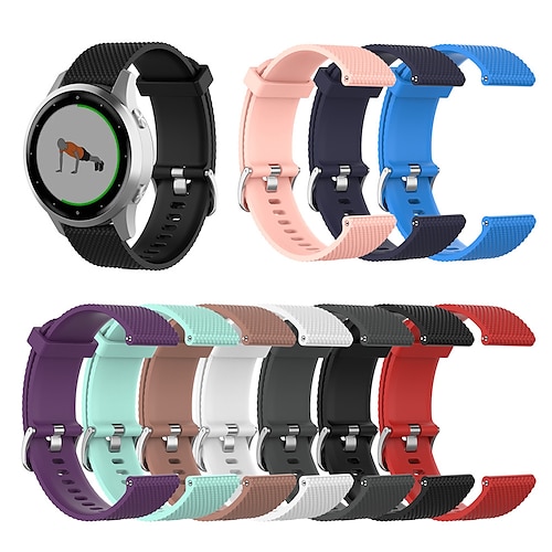 

1 pcs Bracelet de montre connectée pour Garmin Garmin Vivoactive 4S Silicone Montre intelligente Sangle Doux Respirable Bracelet Sport Remplacement Bracelet