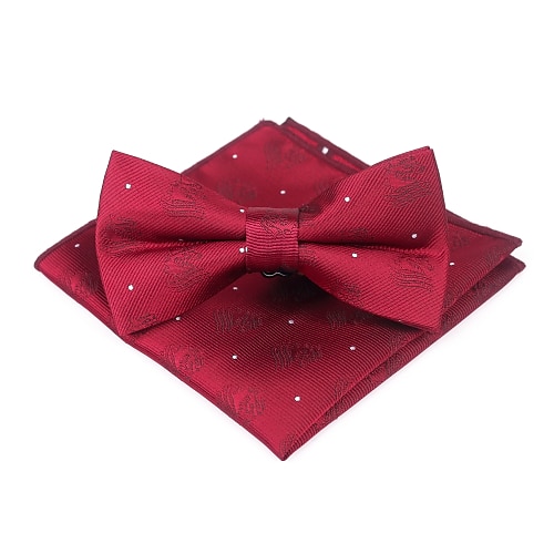 

Men's Basic Bow Tie Jacquard Blue Wine Navy Blue 2022