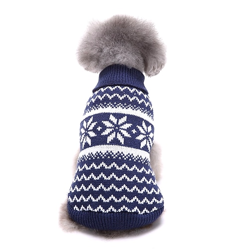 

Dog Sweater Puppy Clothes Snowflake Casual / Daily Christmas Winter Dog Clothes Puppy Clothes Dog Outfits Red Blue Costume for Girl and Boy Dog Acrylic Fibers XS S M L XL XXL