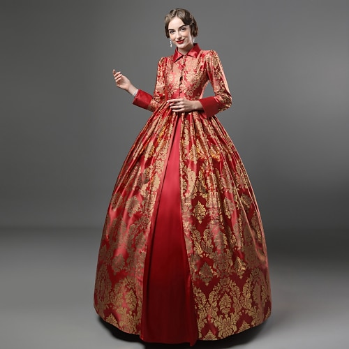 

Reine Elizabeth Maria Antonietta Rococo Victoriens Robe de cocktail Robe vintage Robe Costume de fête Bal Masqué Robe de Soirée Robe de bal Femme Costume Vintage Cosplay Soirée Fête scolaire Manches