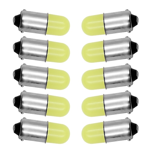 

10Pcs BA9S T4W 363 1895 233 super bright Round 3D COB LED Pure White Car License Plate Light Bulb Auto Lamp marker light DC 12V