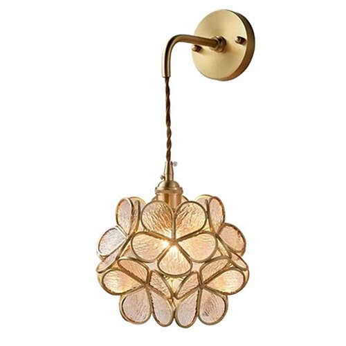 

Cute Wall Lamps Wall Sconces Bedroom Dining Room Copper Wall Light 220-240V 40 W Flower Design