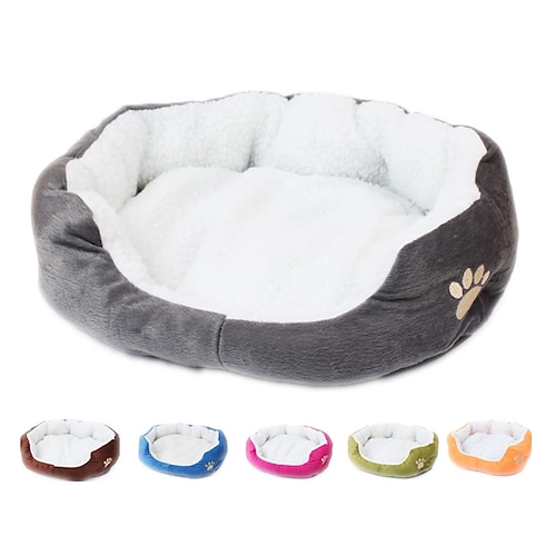 Cat Dog Bed Solid Colored Soft Casual / Daily Fabric Plush for Large Medium Small Dogs and Cats