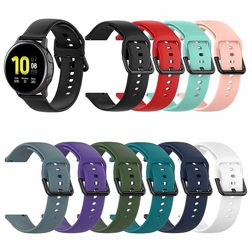

Sport Silicone Watch Band For Samsung Galaxy Watch Active 2 / Galaxy Watch 42mm / Gear S2 Classic / Gear Sport Replaceable Bracelet Wrist Strap Wristband