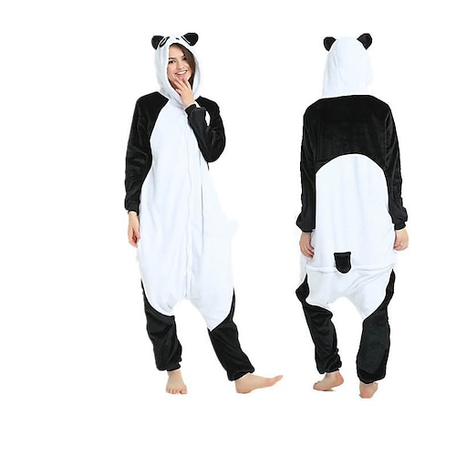 

Adults' Kigurumi Pajamas Panda Animal Patchwork Onesie Pajamas Polar Fleece Cosplay For Men and Women Christmas Animal Sleepwear Cartoon Festival / Holiday Costumes / Leotard / Onesie