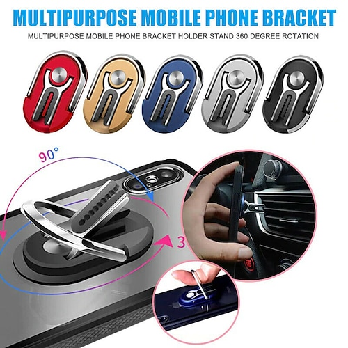 

Multipurpose Mobile Phone Holder 360 Degree Car Air Vent Grip Mount Stand Rotation Magnetic Finger Ring Phone Holder Bracket