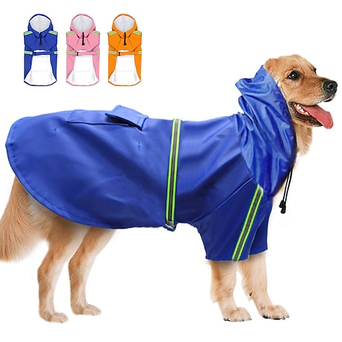 

Dog Rain Coat Puppy Clothes Solid Colored Unique Design Waterproof Outdoor Dog Clothes Puppy Clothes Dog Outfits Yellow Blue Pink Costume for Girl and Boy Dog Terylene S M L XL XXL