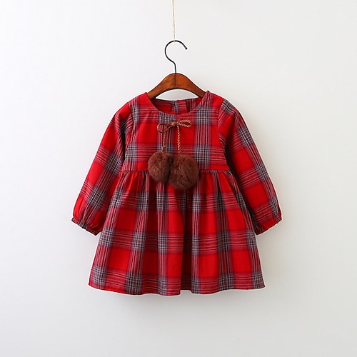 

Enfants Fille Tartan Robe Rouge