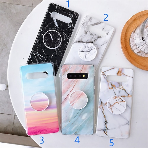 

Phone Case For Samsung Galaxy Back Cover S9 S9 Plus S8 Plus S8 S7 edge S7 A6 (2018) A6 (2018) Note 9 Note 8 with Stand Pattern Marble TPU