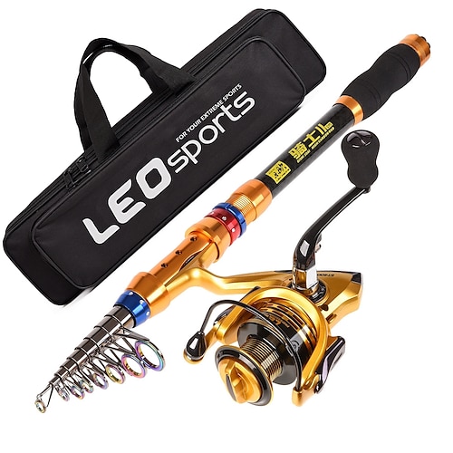 

Telescopic Fishing Rod and Reel Combo Carbon Fiber Fishing Pole and Reel with Carrier Bag 1.8/2.1/2.4/2.7/3.0/3.6m for Sea Fishing Saltwater and Freshwater
