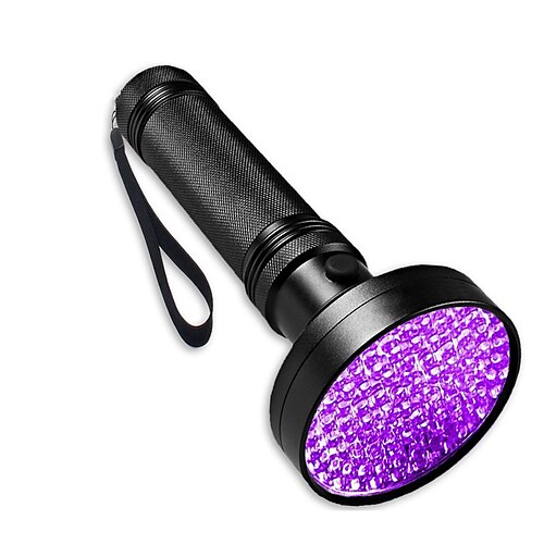 

Black Light Flashlights / Torch LED 100 Emitters Adjustable Windproof Easy Carrying Durable Camping / Hiking / Caving Everyday Use Fishing Purple Light Source Color Black