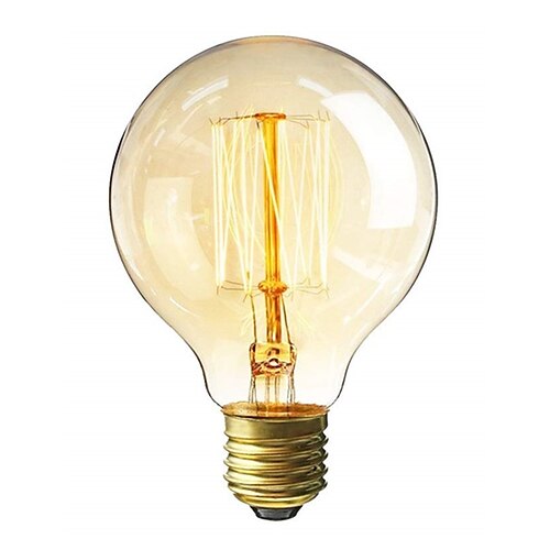 

1pc 40 W E26 / E27 G80 Warm Yellow 2200 k Incandescent Vintage Edison Light Bulb 220-240 V