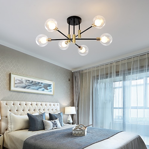 

65 cm Single Design Flush Mount Lights Metal Sputnik Electroplated Painted Finishes Modern Nordic Style 220-240V