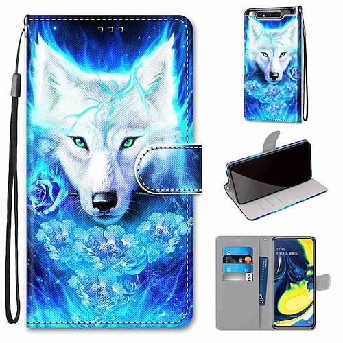 

Case For Samsung Galaxy S22 S21 Plus Ultra A72 A52 A42 A32 S10 E Wallet / Card Holder / with Stand Howling Rose Wolf PU Leather TPU for A10s A20s A50 A70 A90(2019) Note 10 Plus