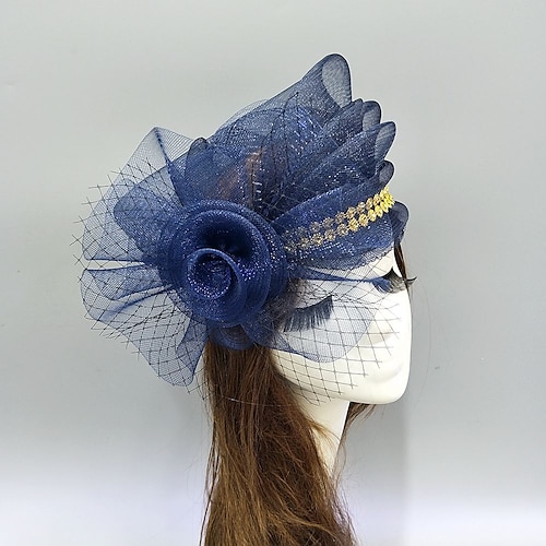 

Fascinators Hats Headwear Feathers Net Bucket Hat Wedding Special Occasion With Bows Headpiece Headwear