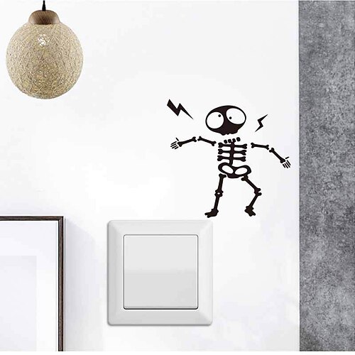 

Cartoon Eectrocuted Alien Light Switch Stickers - Plane Wall Stickers / Animal Wall Stickers Landscape / Animals Study Room / Office / Indoor 13X14cm