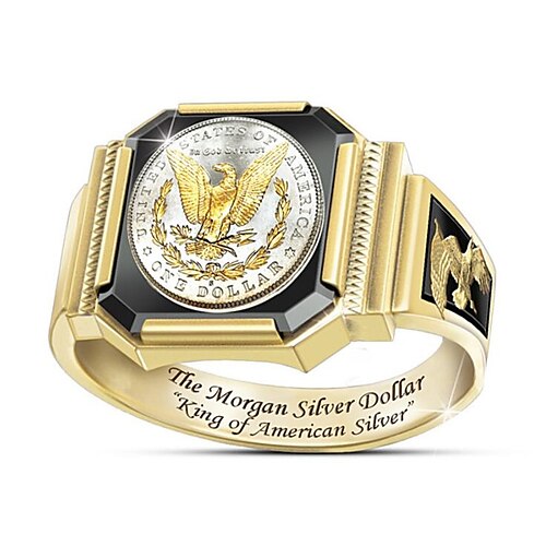 

1pc Band Ring Ring For Men's Gift Daily Gold Plated Classic Flower