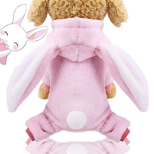 

Dog Cat Hoodie Jumpsuit Pajamas Ordinary Casual Daily Leisure Winter Dog Clothes Puppy Clothes Dog Outfits Pink Costume for Girl and Boy Dog Lamb Fur Polyester XS S M L XL XXL