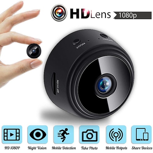 

MINI Wireless Security Cameras HD APP 25fps P2P IP WIFI 720P Night Vision Motion Detection Security IP Indoor Support 64 GB / CMOS / 50 / 60 / For iPhone OS / Android