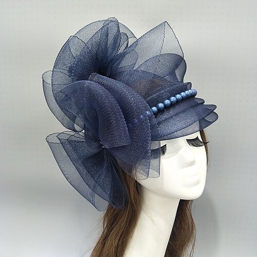 

fascinators Hatte Hovedtøj Imiteret Perle Net Bøllehat Bryllup Speciel Lejlighed Ladies Day Melbourne Cup Med Rosette Perle Medaljon Hovedbeklædning