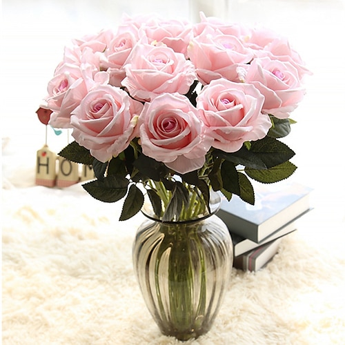 

1branch 851cm/320"" Beautiful Rose Artificial Flowers Silk Small Bouquet Party Spring Wedding Decoration Fake Flower