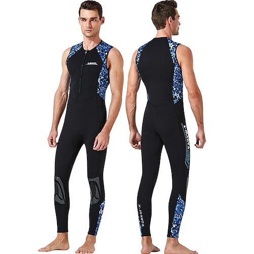 

Dive&Sail Men's Sleeveless Wetsuit 3mm SCR Neoprene Diving Suit Thermal Warm Anatomic Design Quick Dry High Elasticity Sleeveless Front Zip - Swimming Diving Surfing Scuba Patchwork Autumn / Fall