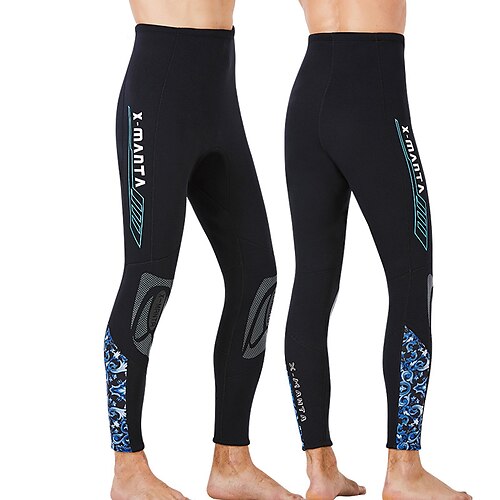 

Men's Wetsuit Pants 1.5mm SCR Neoprene Bottoms Thermal Warm UPF50 Anatomic Design High Elasticity Knee Pads - Swimming Diving Surfing Scuba Patchwork Spring Summer Winter / Quick Dry / Quick Dry