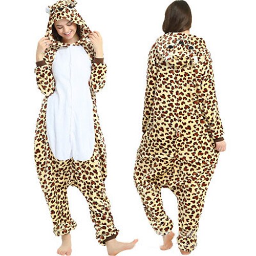 

Adults' Kigurumi Pajamas Leopard Bear Onesie Pajamas Polar Fleece Cosplay For Men and Women Christmas Animal Sleepwear Cartoon Festival / Holiday Costumes / Leotard / Onesie / Leotard / Onesie