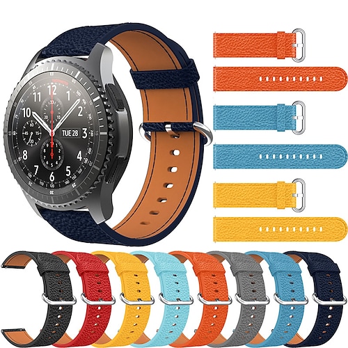 

Luxury Leather Watch Band For Samsung Galaxy Watch 46mm / Gear S3 Classic / Frontier Replaceable Bracelet Wrist Strap Wristband