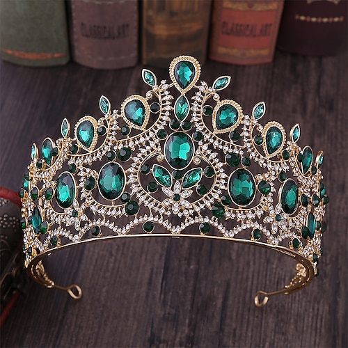 

Alloy Crown Tiaras / Hair Accessory with Rhinestone / Glitter 1 PC Wedding Headpiece