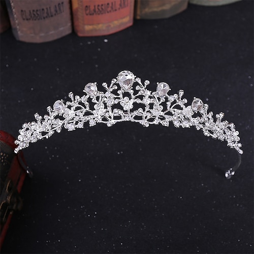 

Alloy Crown Tiaras / Hair Accessory with Rhinestone / Glitter 1 PC Wedding Headpiece