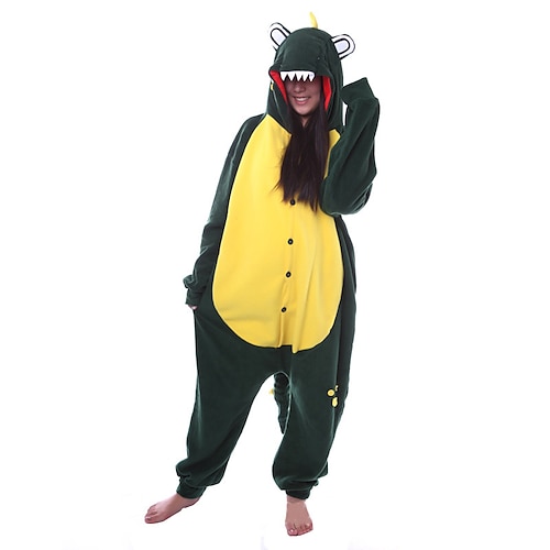 

Voksne Kigurumi-pyjamas Murloc Farveblok Onesie-pyjamas Flonel Cosplay Til Damer og Herrer Halloween Nattøj Med Dyr Tegneserie Festival / ferie Kostumer / Trikot / Heldragtskostumer