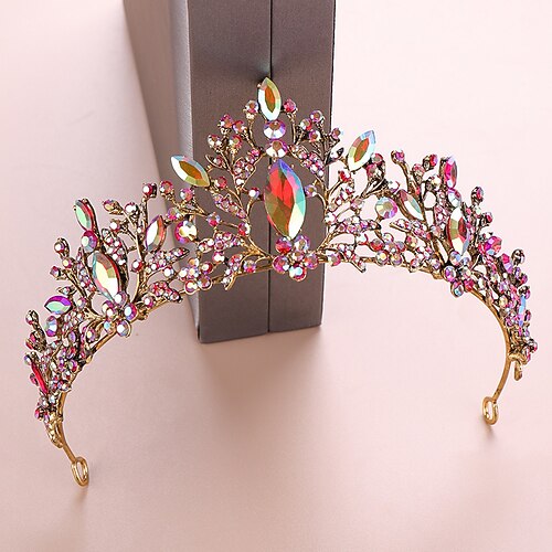 

Alloy Crown Tiaras / Hair Accessory with Rhinestone / Glitter 1 PC Wedding Headpiece
