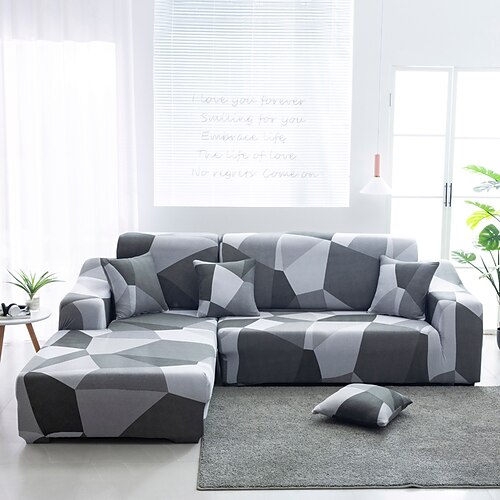 

Stretch Sofa Cover Slipcover Elastic Sectional Couch Armchair Loveseat 4 or 3 seater L shape Furniture Protector printed Soft Stretch Sofa Slipcover Super Strechable Cover