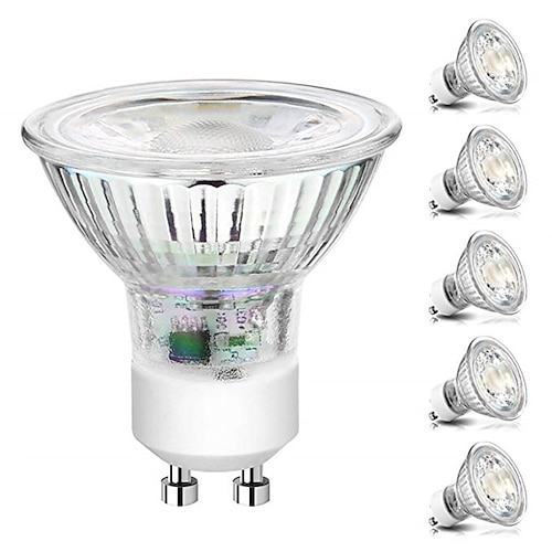 

6pcs Dimmable LED Bulb Spot Light 5W COB GU10 /GU5.3(MR16) led Spotlight 220V for Home Lampada Lamp Glass Shell