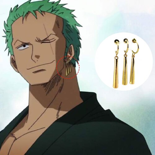 Jewelry Inspired by One Piece Roronoa Zoro Anime Cosplay Accessories Earrings ABS Alloy Men's Women's Hot Halloween Costumes