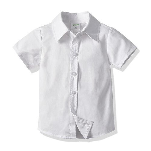 

Kids Boys T shirt School Short Sleeve Basic Cotton Summer Blue Pink White