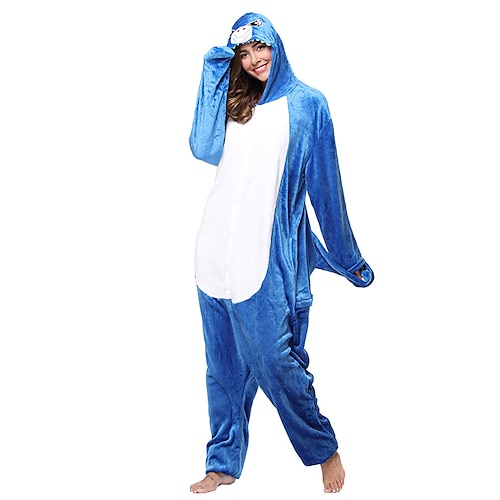 

Adults' Kigurumi Pajamas Shark Onesie Pajamas Flannel Toison Blue Cosplay For Men and Women Animal Sleepwear Cartoon Festival / Holiday Costumes / Leotard / Onesie / Leotard / Onesie