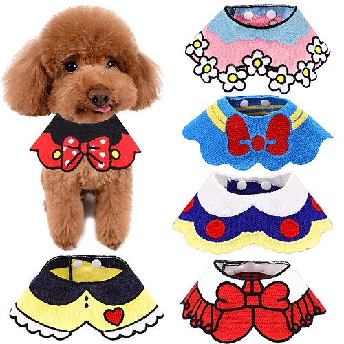 

Dog Cat Necklace Ornaments Dog Scarf Cartoon Cute Dog Clothes Puppy Clothes Dog Outfits Black Pink Red Costume for Girl and Boy Dog Cotton M L