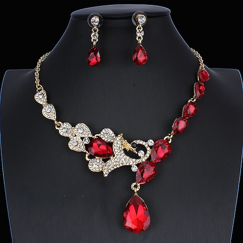 

Hoop Earrings One-piece Suit Rhinestone Alloy 1 Necklace Earrings Women's Stylish Basic Cute Classic Animal Jewelry Set For Party Wedding Engagement / Bridal Jewelry Sets