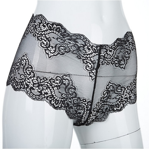 

Women's Plus Size Panties Basic White Black Big Size S M L XL XXL / Nylon / G-strings & Thongs Panties