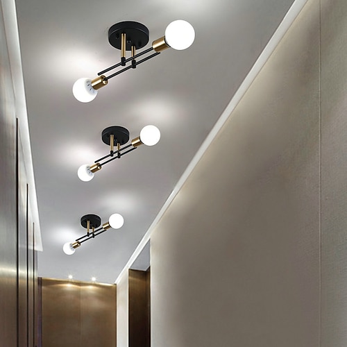 

2-Light Nordic Creative Personality Balcony Ceiling Light American Staircase Corridor Porch LIght Simple Modern Ceiling Light