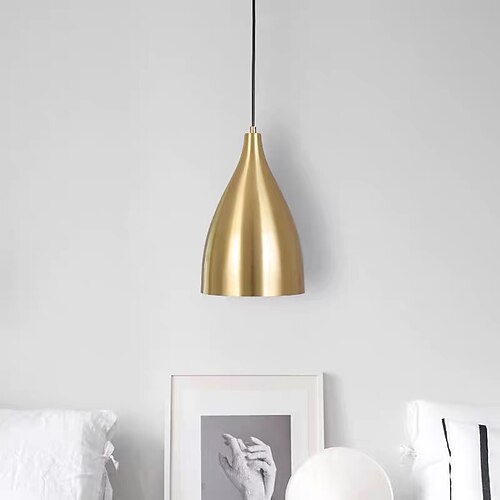 

18 cm Single Design Pendant Light Metal Brass Modern 220-240V