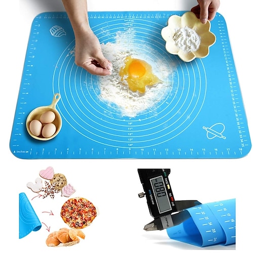 1pc Kitchen Tool Silicone Pastry Dough Mat With Scale For Kneading Dough,  Baking