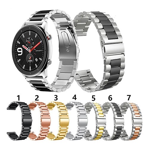 

1 pcs Smartwatch-Band für Amazfit Huami Amazfit Stratos 2 Amazfit Pace Amazfit Stratos Amazfit Stratos 3 Amazfit GTR 47mm Edelstahl Smartwatch Gurt Sportband Ersatz Armband