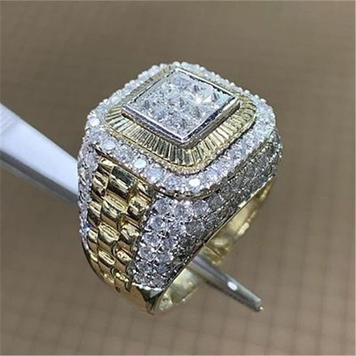 

Ring Daily Gold Platinum Plated Alloy Stylish 1pc AAA Cubic Zirconia / Men's / Men's